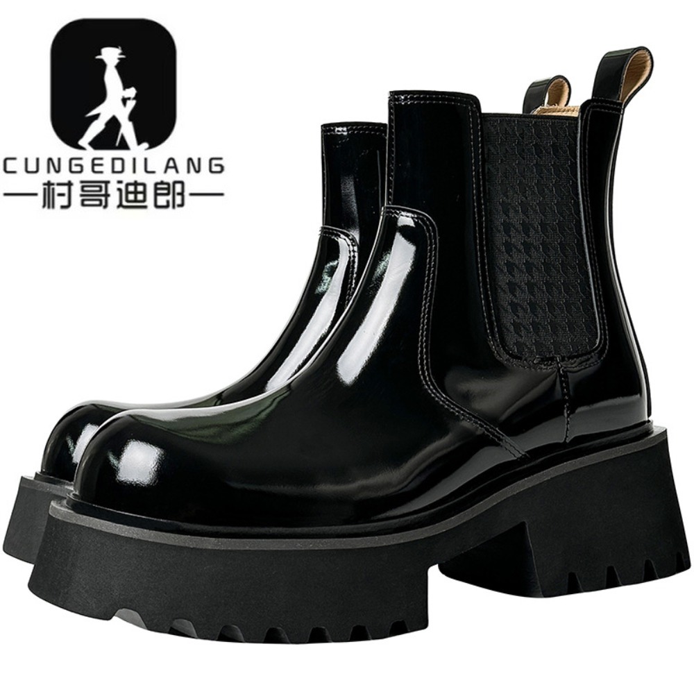 Men'S Shoes With Height Increase - Botas Chelsea de invierno para hombre,