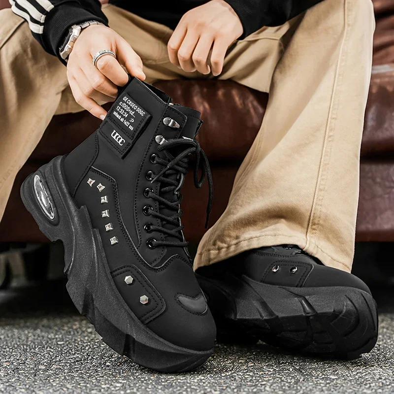 Men'S Shoes With Height Increase - Botas de caña alta que aumentan
