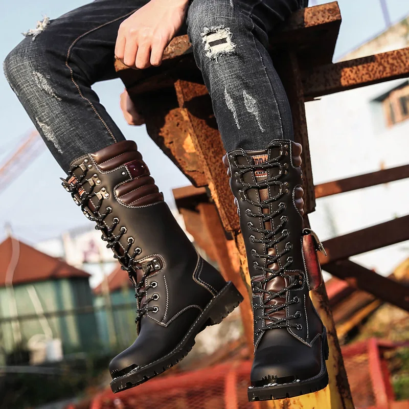 Botas hasta la rodilla de cuer - Men'S Shoes Hoka Sale reseña y precio