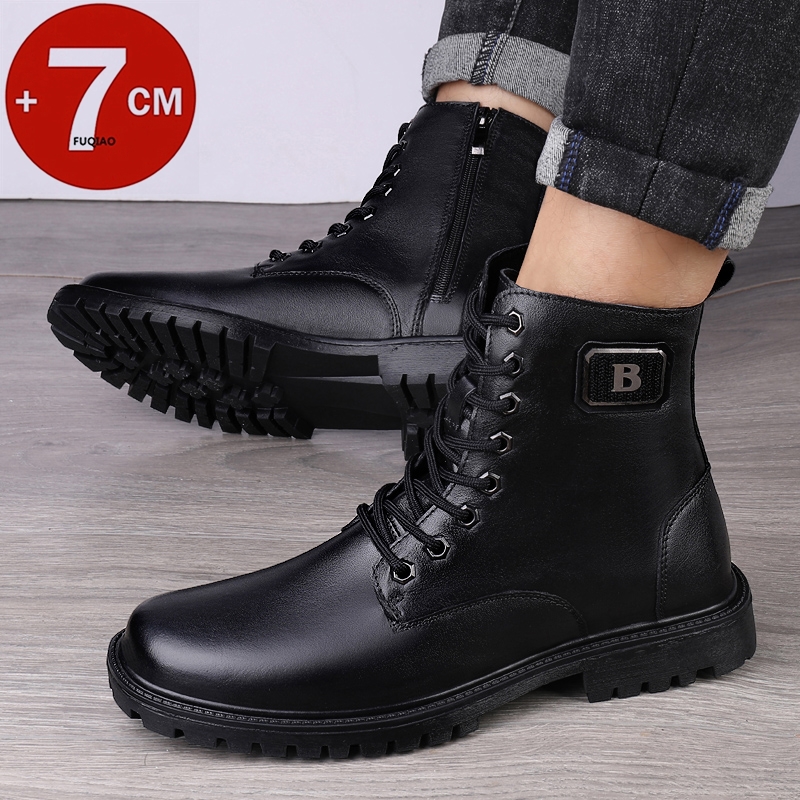 Botas de cuero para hombre con - Men'S Shoes With Height Increase reseña y precio